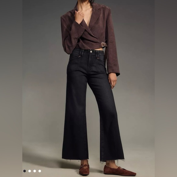 PAIGE Anessa High-Rise Crop Wide-Leg Jeans NWT - Picture 2 of 10